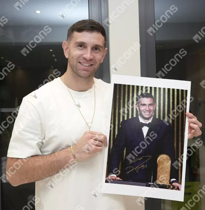 Icons Emiliano Martinez Official Ballon D'Or™ Signed And Framed Photo: 2024 Yachine Trophy Winner