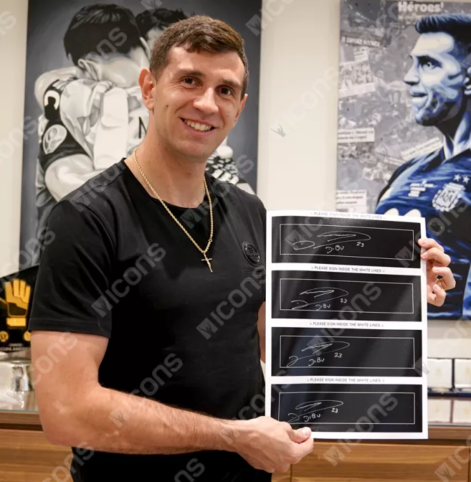 Icons Emiliano Martinez Official Ballon D'Or™ Signed Plaque And Photo Frame: 2024 Yachine Trophy Winner