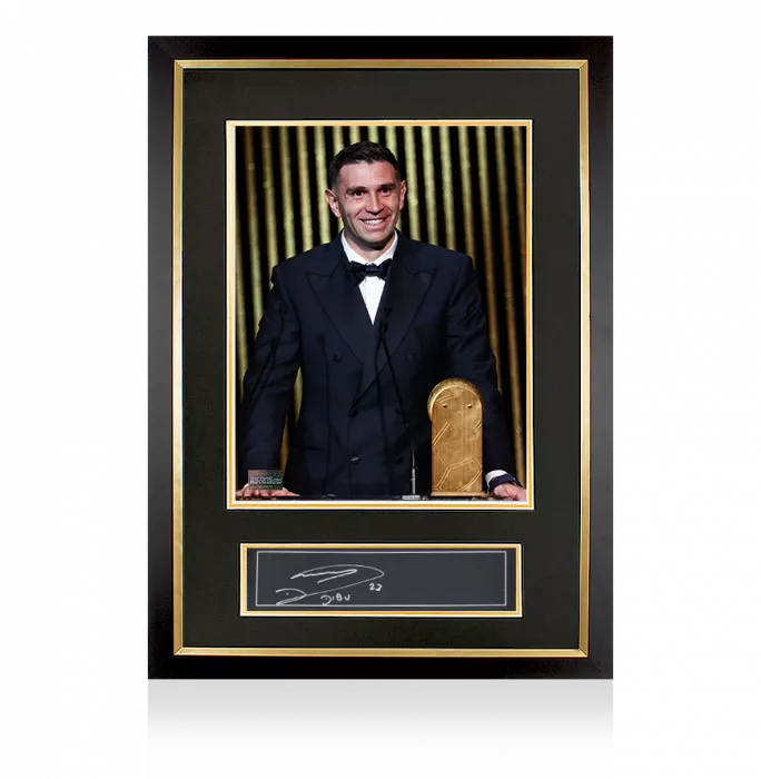 icons Emiliano Martinez Official Ballon d'Or™ Signed Plaque and Photo Frame: 2024 Yachine Trophy Winner