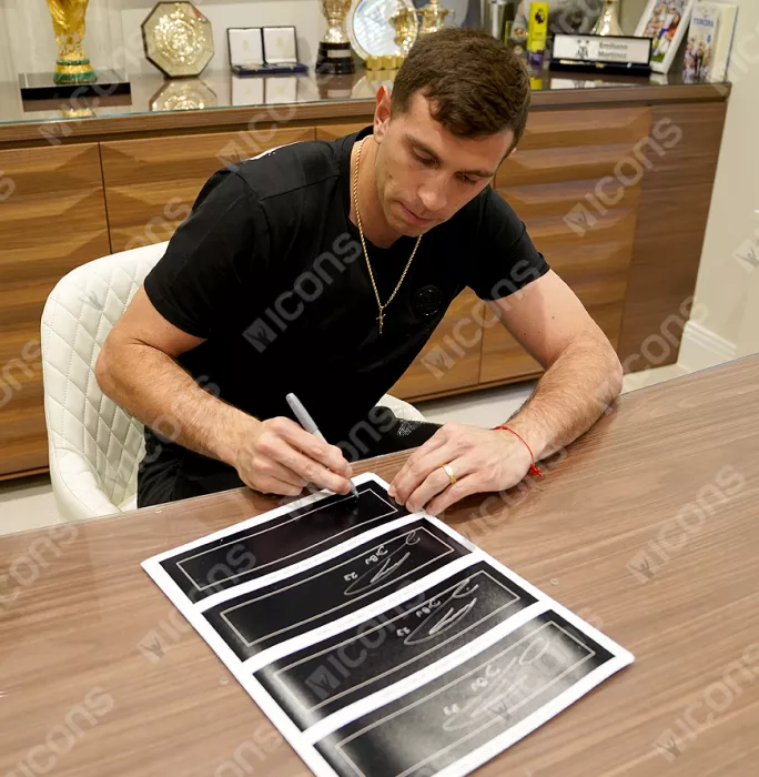 Icons Emiliano Martinez Official Ballon D'Or™ Signed Plaque And Photo Frame: 2023 Yachine Trophy Winner