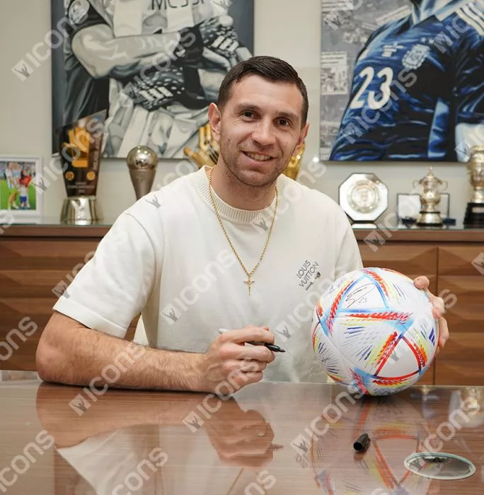 Icons Emiliano Martinez Signed 2022 FIFA World Cup Football