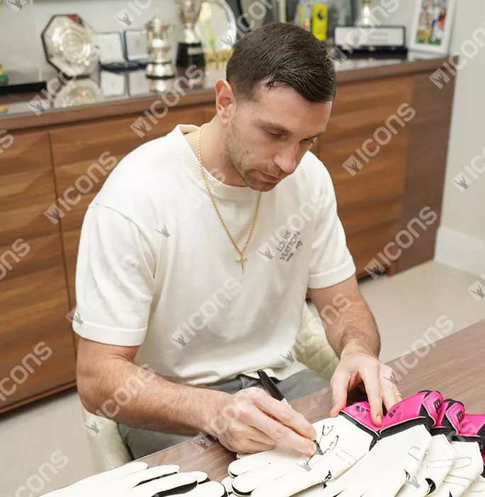 Icons Emiliano Martinez Signed Black & Pink Adidas Goalkeeper Glove