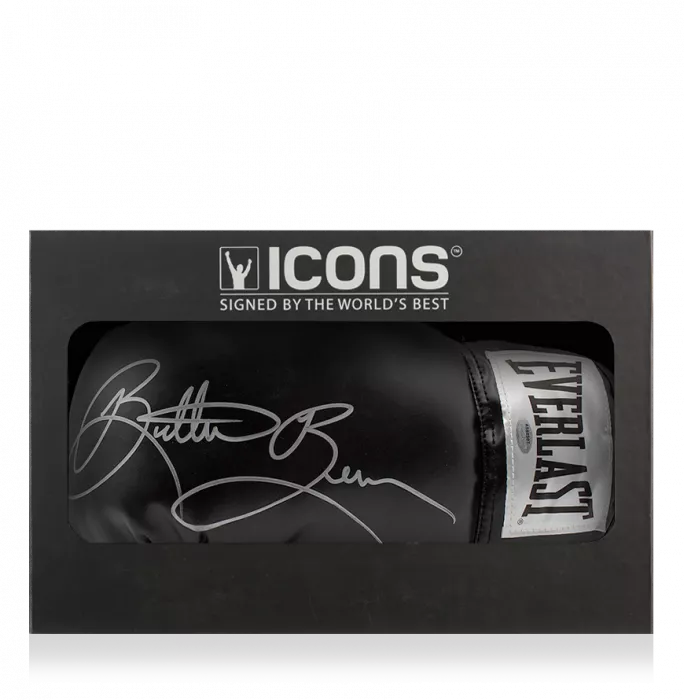 icons Eric 'Butterbean' Esch Signed Everlast Black Boxing Glove In Deluxe Packaging