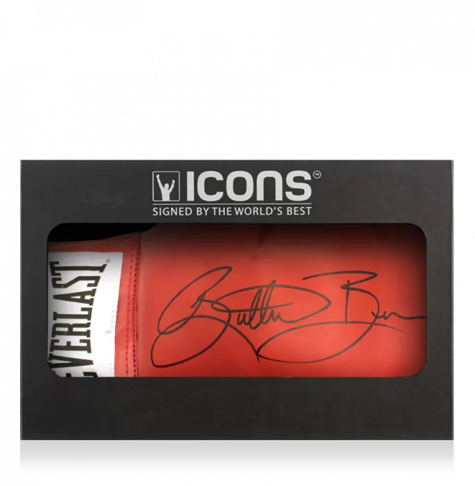 icons Eric 'Butterbean' Esch Signed Everlast Red Boxing Glove In Deluxe Packaging
