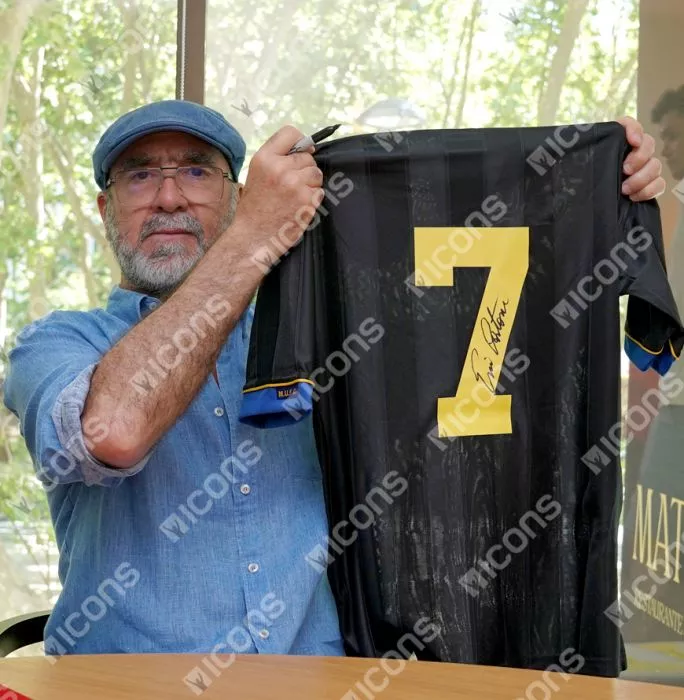 Icons Eric Cantona Back Signed Manchester United 1993-95 Away Shirt