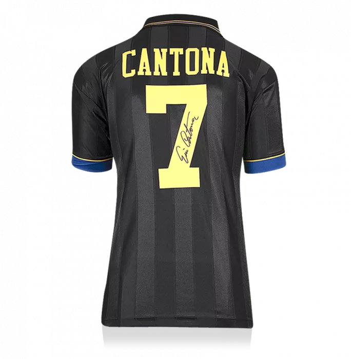 Icons Eric Cantona Back Signed Manchester United 1994 Away Shirt In Hero Frame: Option 1