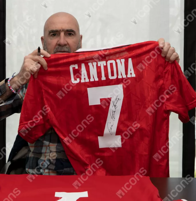 Icons Eric Cantona Back Signed Manchester United 1994 Home Shirt In Classic Frame
