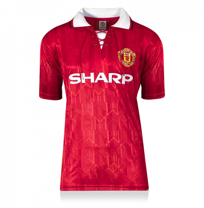 Icons Eric Cantona Back Signed Manchester United 1994 Home Shirt