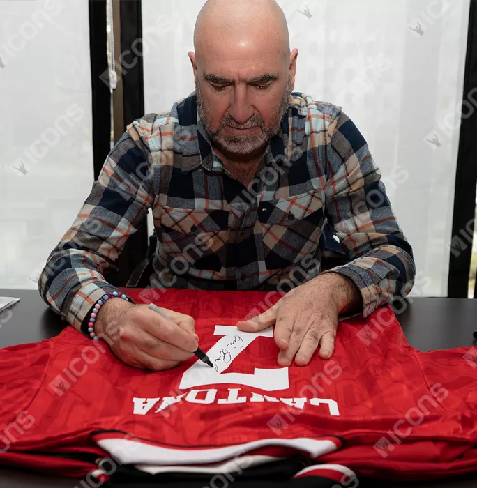 Icons Eric Cantona Back Signed Manchester United 1994 Home Shirt