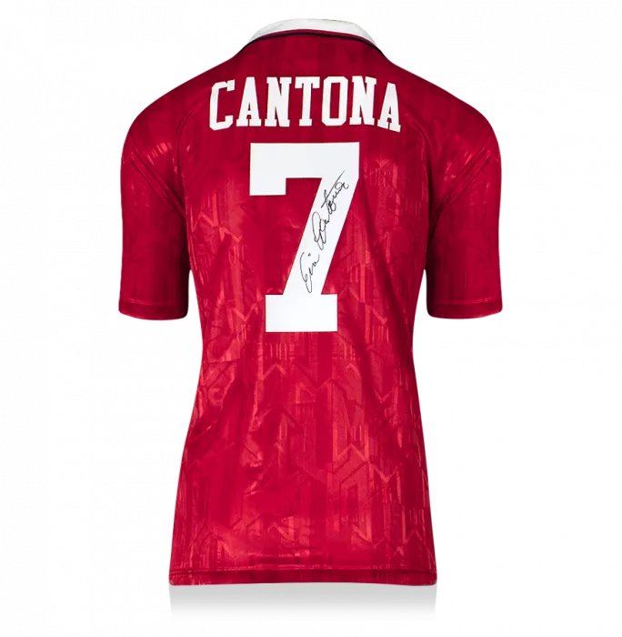 icons Eric Cantona Back Signed Manchester United 1994 Home Shirt