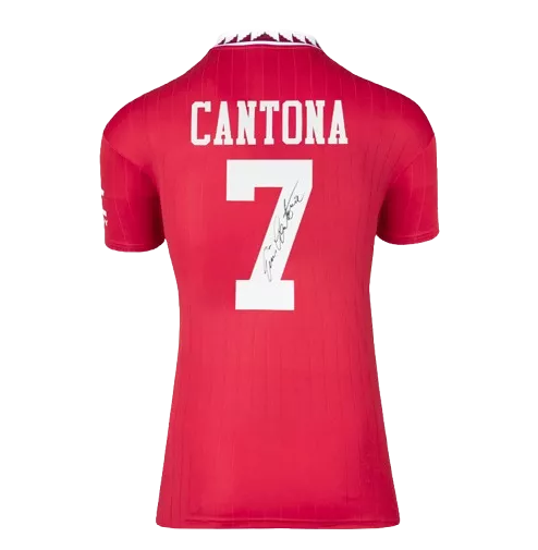 Icons Eric Cantona Back Signed Manchester United Modern Shirt In Classic Frame