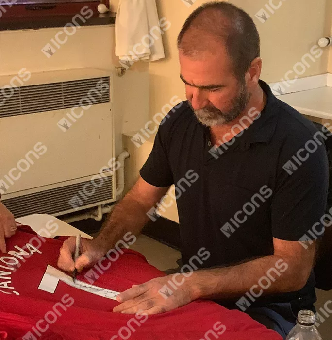 Icons Eric Cantona Back Signed Modern Manchester United Home Shirt