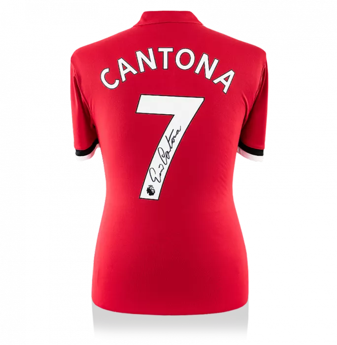 Icons Eric Cantona Back Signed Modern Manchester United Home Shirt