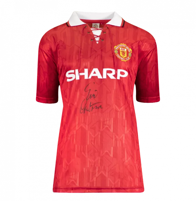 Icons Eric Cantona Front Signed Manchester United 1992-94 Home Shirt In Classic Frame