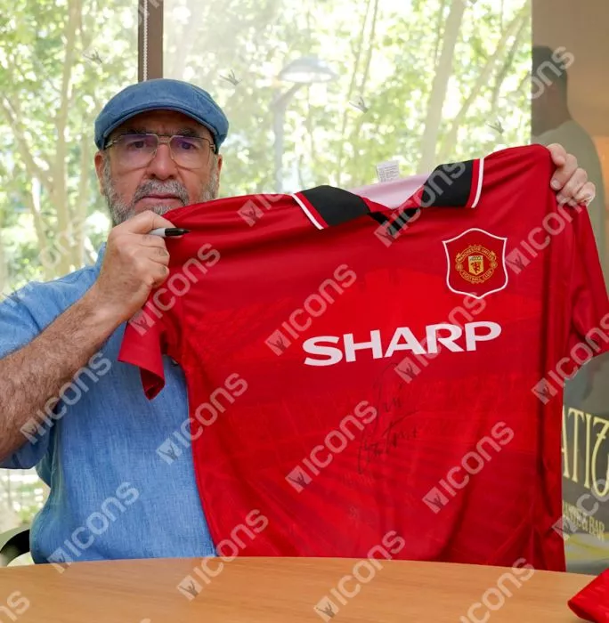 Icons Eric Cantona Front Signed Manchester United 1994-96 Home Shirt