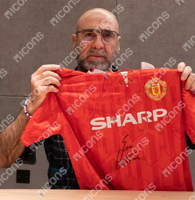 Icons Eric Cantona Front Signed Manchester United 1994 Home Shirt In Classic Frame