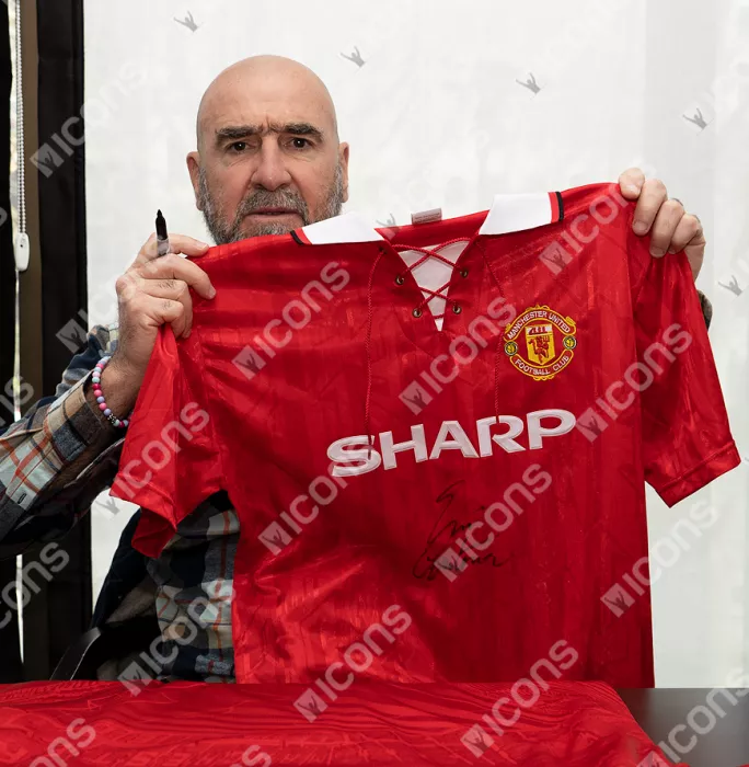 Icons Eric Cantona Front Signed Manchester United 1994 Home Shirt