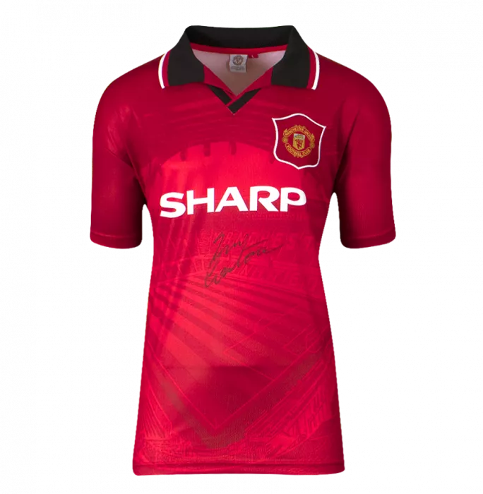 icons Eric Cantona Front Signed Manchester United 1996-97 Home Shirt