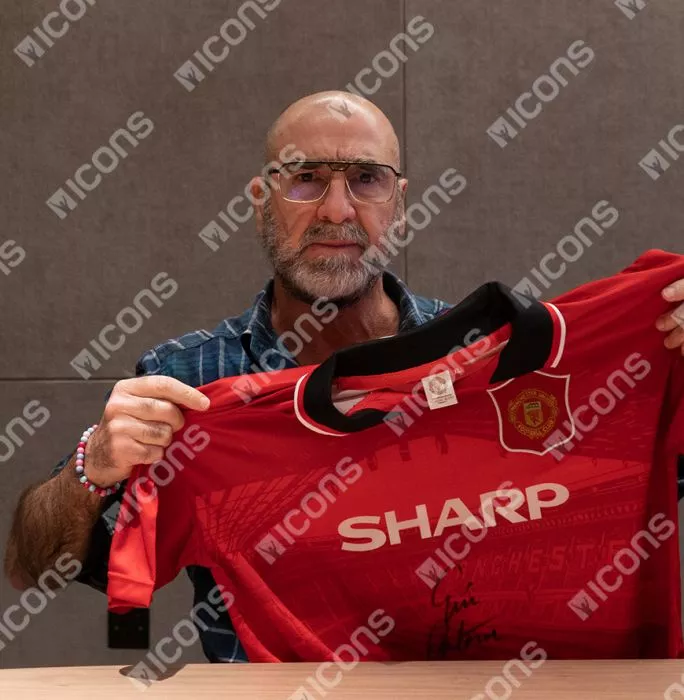 Icons Eric Cantona Front Signed Manchester United 1996 Home Shirt