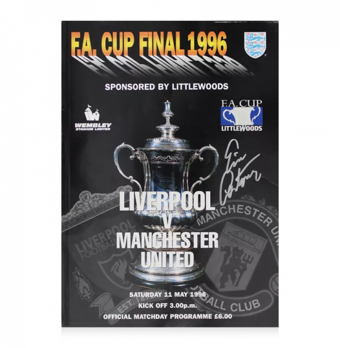 Icons Eric Cantona Signed And Framed Programme: 1996 FA Cup Final
