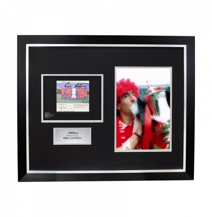icons Eric Cantona Signed and Framed Ticket: 1994 FA Cup Final
