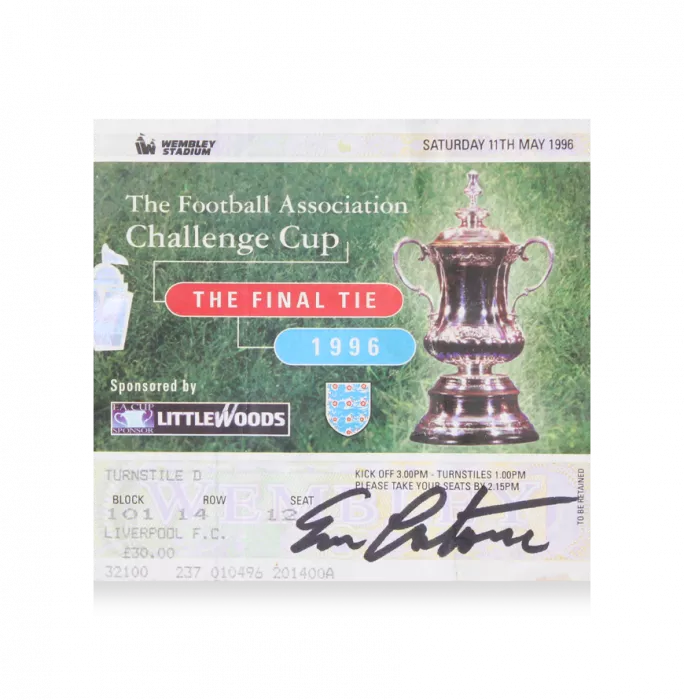 Icons Eric Cantona Signed And Framed Ticket: 1996 FA Cup Final