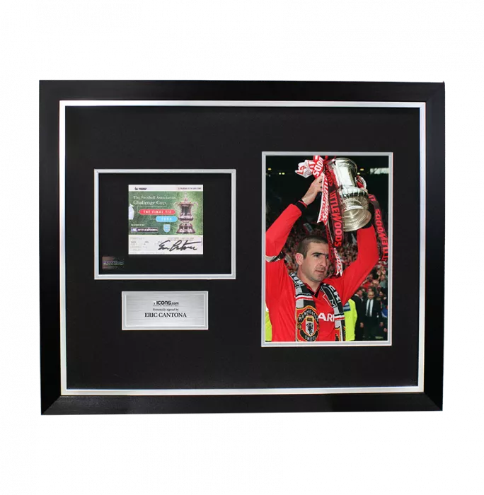 icons Eric Cantona Signed and Framed Ticket: 1996 FA Cup Final