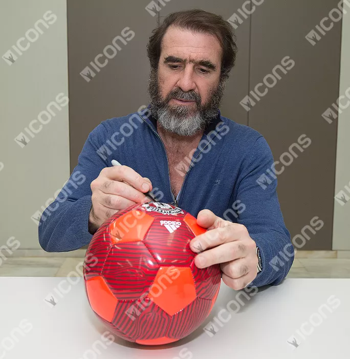 Icons Eric Cantona Signed Manchester United Football