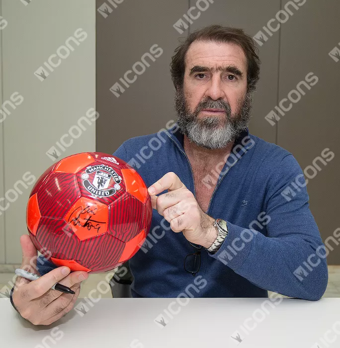 Icons Eric Cantona Signed Manchester United Football