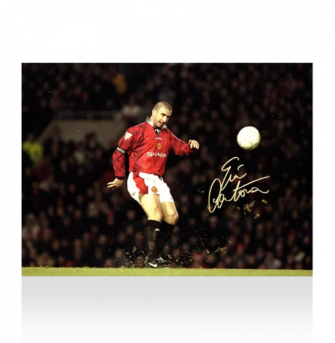 icons Eric Cantona Signed Manchester United Photo: Iconic Chip Goal vs Sunderland