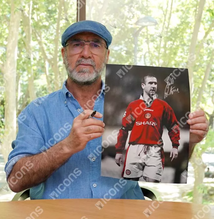 Icons Eric Cantona Signed Manchester United Photo In Premium Photo Frame: The King