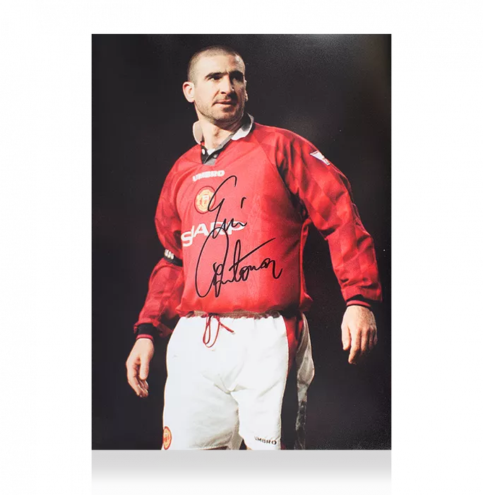 icons Eric Cantona Signed Manchester United Photo: Legend