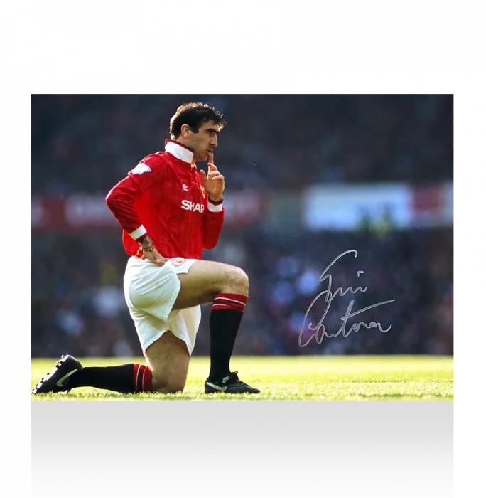 icons Eric Cantona Signed Manchester United Photo: The King of Manchester