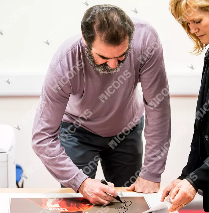 Icons Eric Cantona Signed Manchester United Photo: The King