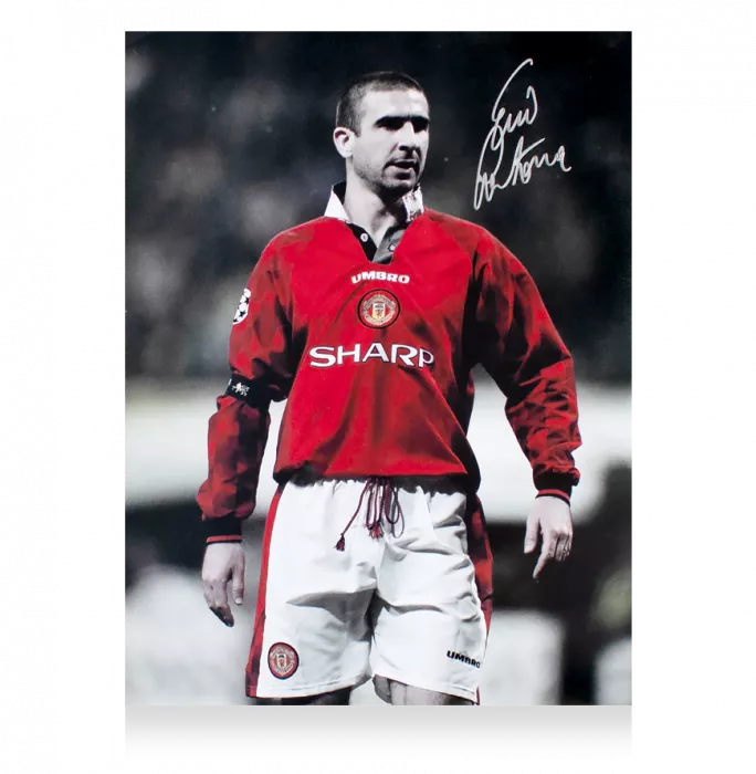 icons Eric Cantona Signed Manchester United Photo: The King