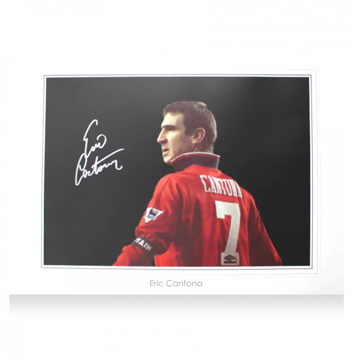 icons Eric Cantona Signed Manchester United Print: The King