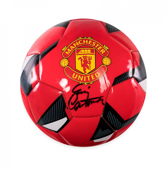 icons Eric Cantona Signed Mini Manchester United Football