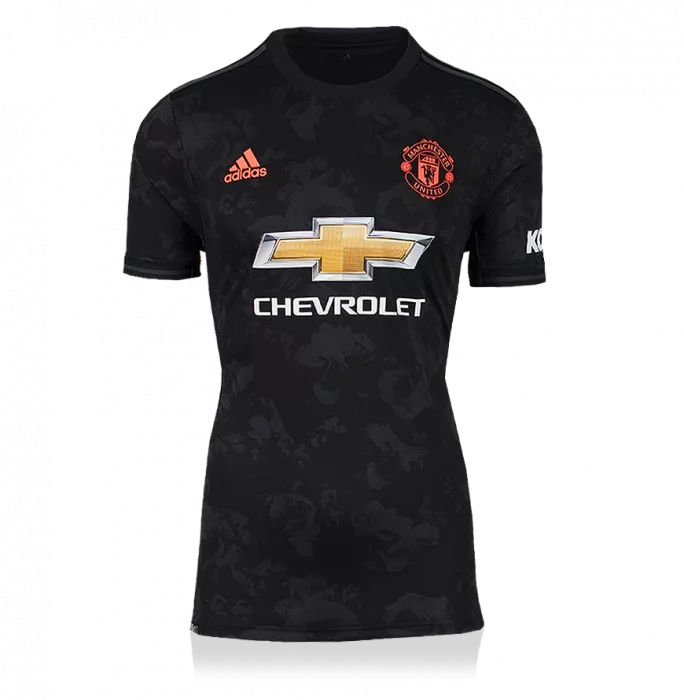 Icons Eric Cantona Signed Modern Manchester United Third Shirt With Fan Style Numbers