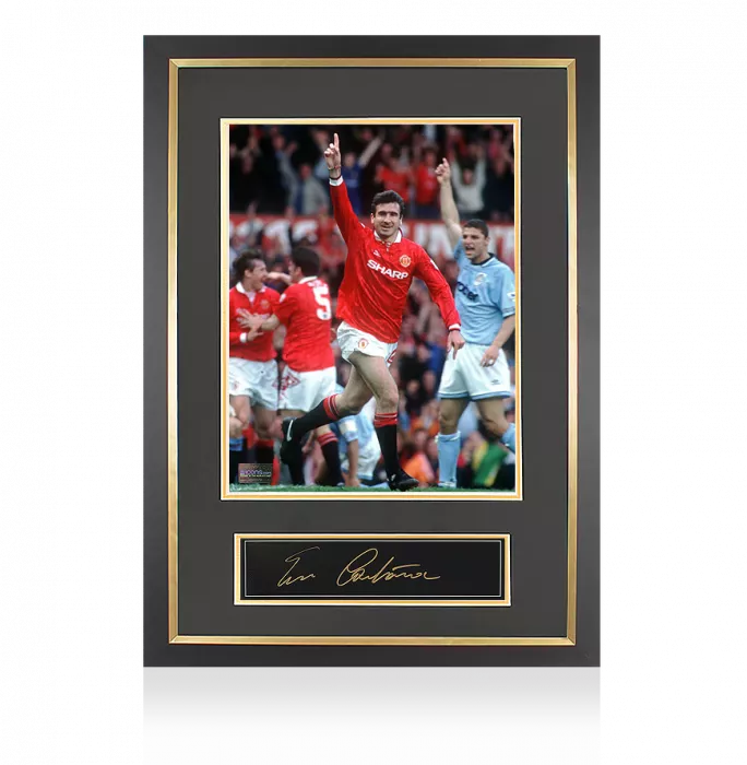 icons Eric Cantona Signed Plaque and Photo Frame: Manchester United Icon