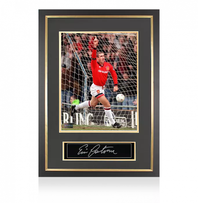 icons Eric Cantona Signed Plaque and Photo Frame: Manchester United Legend
