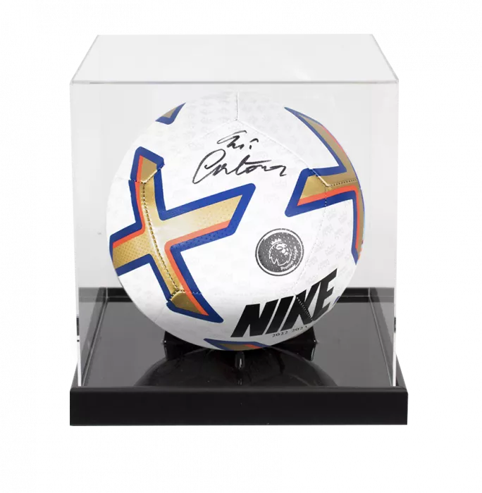 icons Eric Cantona Signed Premier League Football In Acrylic Case