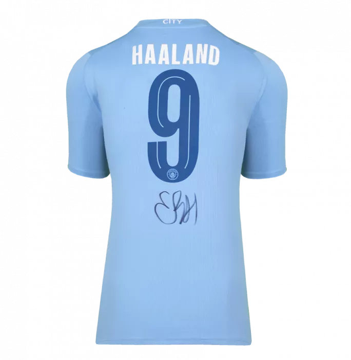 icons Erling Haaland Back Signed Manchester City 2023-24 Home Shirt