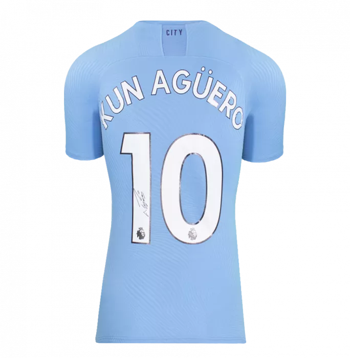 Icons Erling Haaland & Sergio Aguero Signed Manchester City Home Shirts In Classic Dual Frame