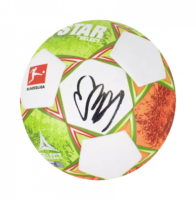 Icons Erling Haaland Signed Derbystar Bundesliga Football In Acrylic Case