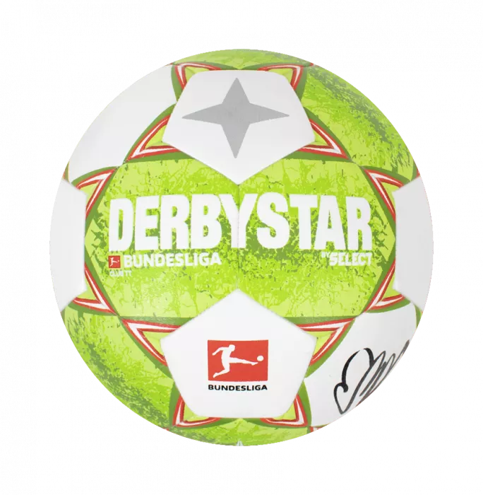 Icons Erling Haaland Signed Derbystar Bundesliga Football In Acrylic Case