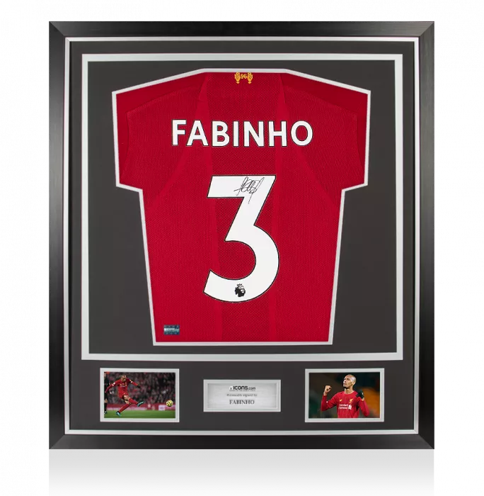icons Fabinho Signed Liverpool 2019-20 Home Shirt In Classic Frame