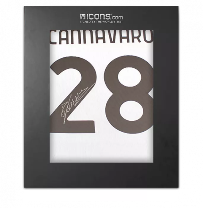 icons Fabio Cannavaro Back Signed Juventus 2021-22 Home Shirt In Deluxe Packaging
