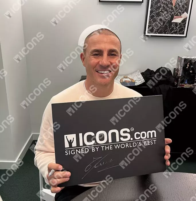 Icons Fabio Cannavaro Back Signed Real Madrid Modern Home Shirt In Classic Frame