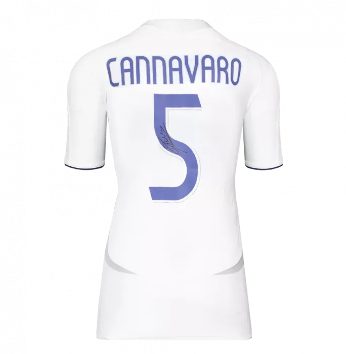 Icons Fabio Cannavaro Official Ballon D'Or™ Back Signed And Hero Framed Real Madrid Teamgeist Shirt