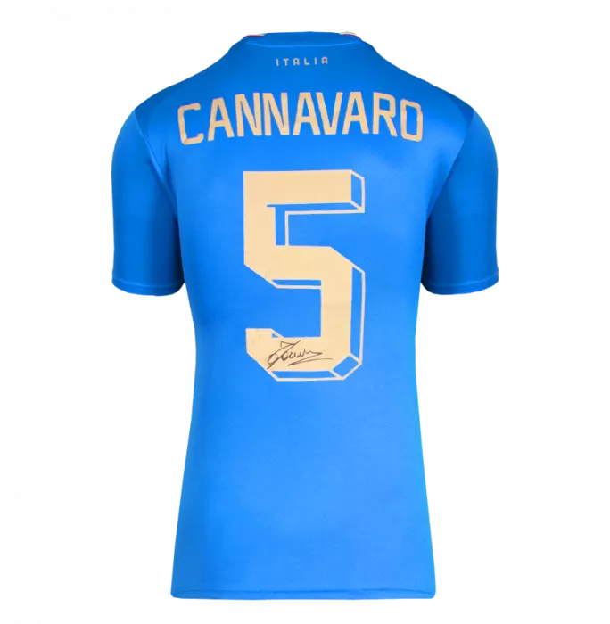 Icons Fabio Cannavaro Official FIFA World Cup™ Back Signed And Hero Framed Modern Italy Shirt